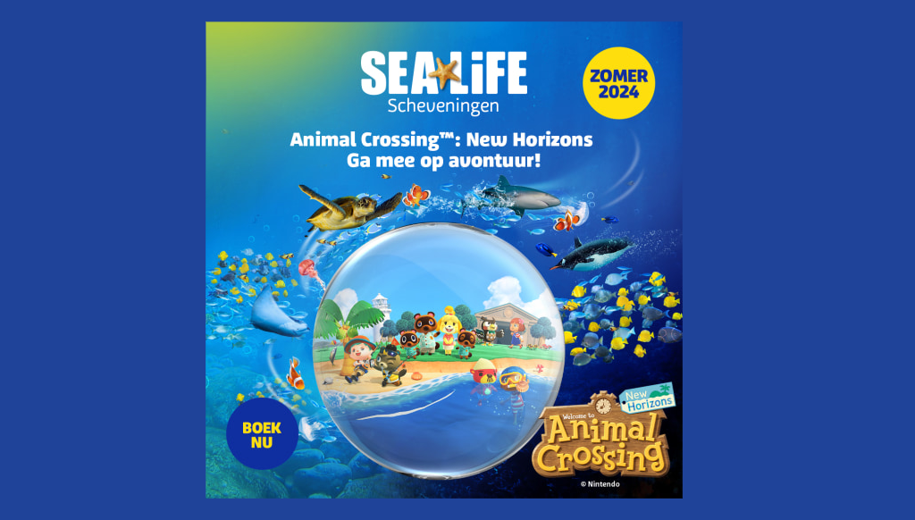 Animal Crossing: New Horizons komt naar SEA LIFE Scheveningen